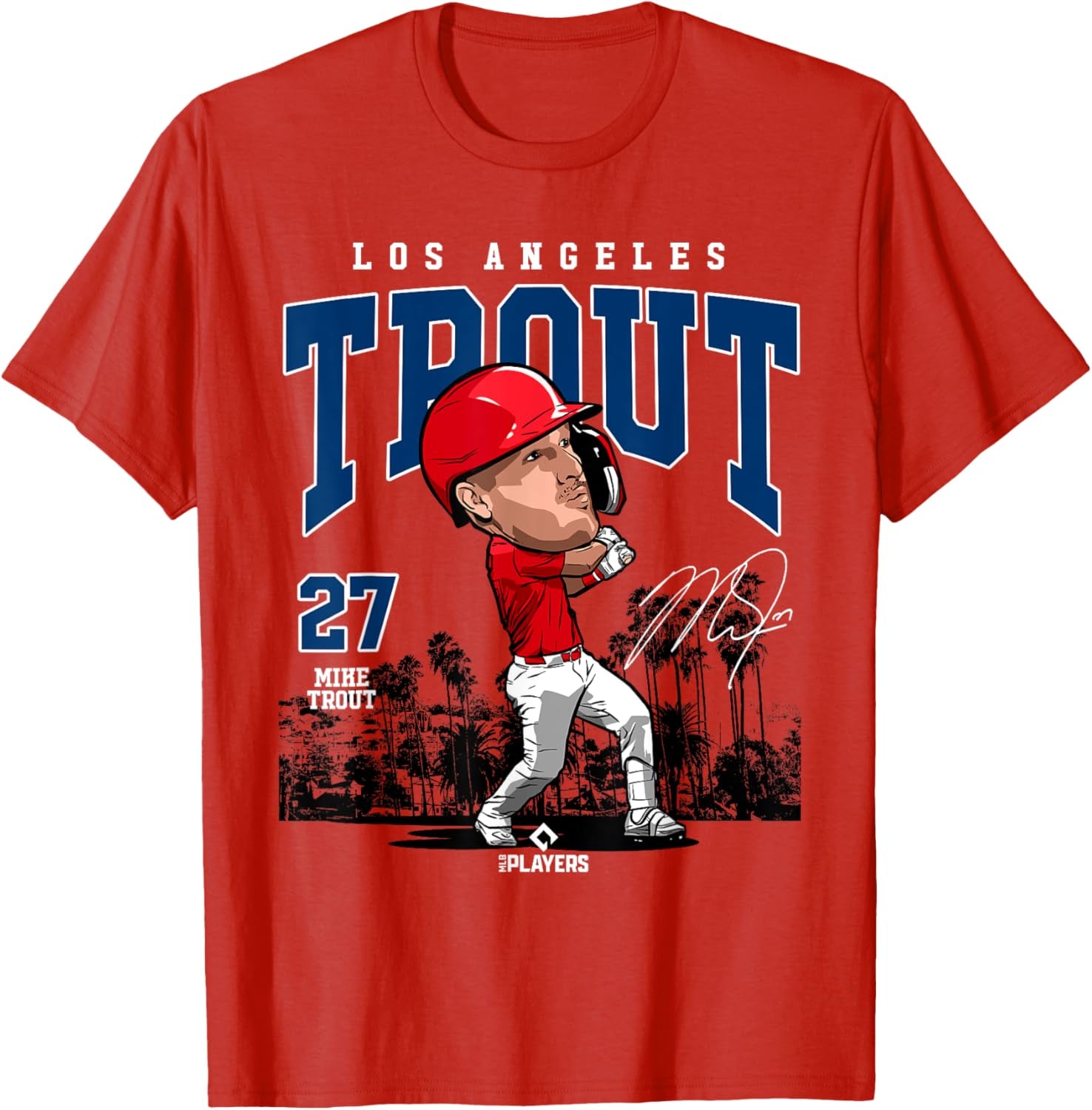 Mike Trout Los Angeles Baseball MLB Players MLBTRO4006 T-Shirt