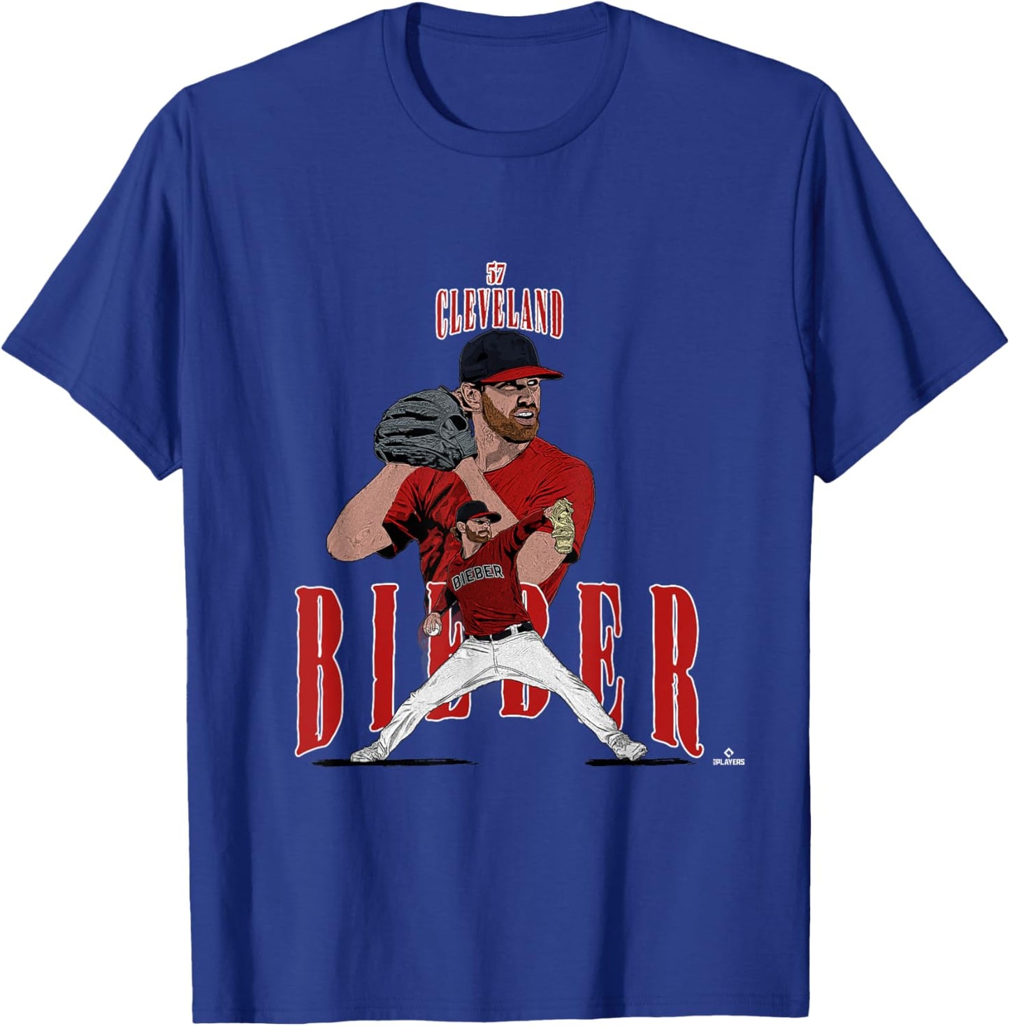 Shane Bieber | Cleveland Baseball Players | MLBSBR3002 T-Shirt