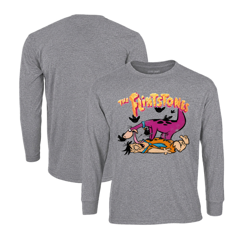 The Flintstones Dino and Fred Long Sleeve T-Shirt