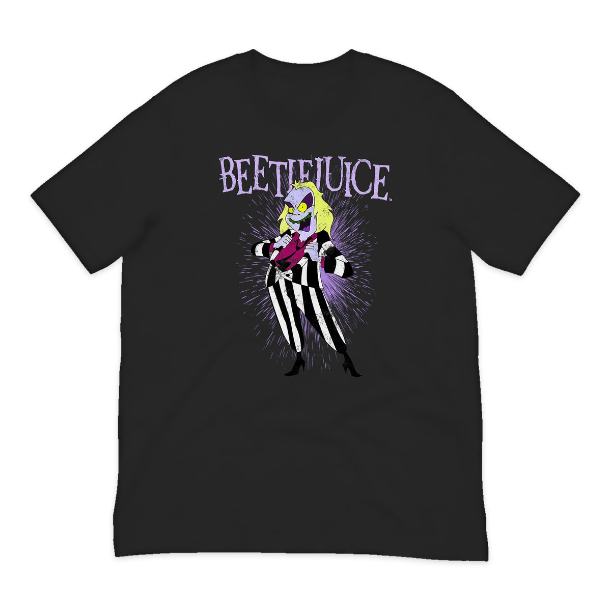 Beetlejuice Animated Pose T-Shirt in Black