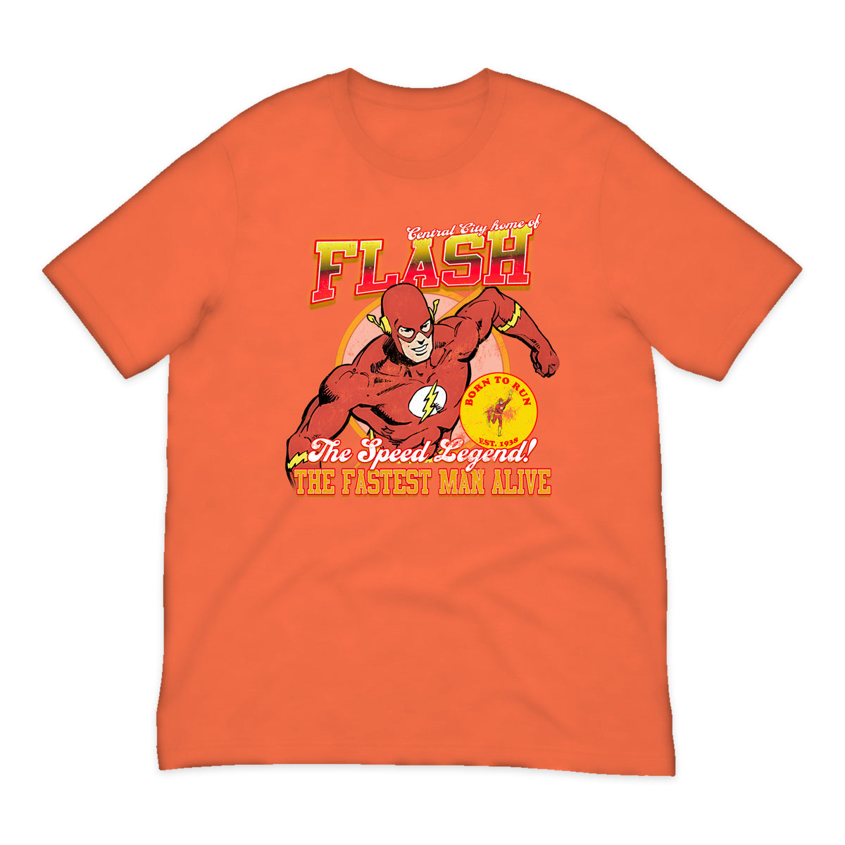 The Flash Central City Varsity T-Shirt in Orange