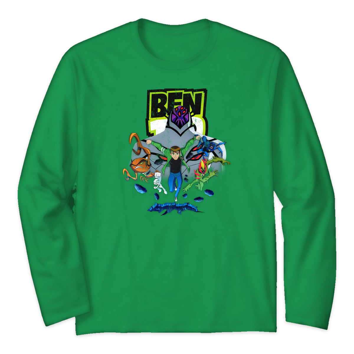Ben 10 Alien Force Hero Long Sleeve T-Shirt in Bright Green