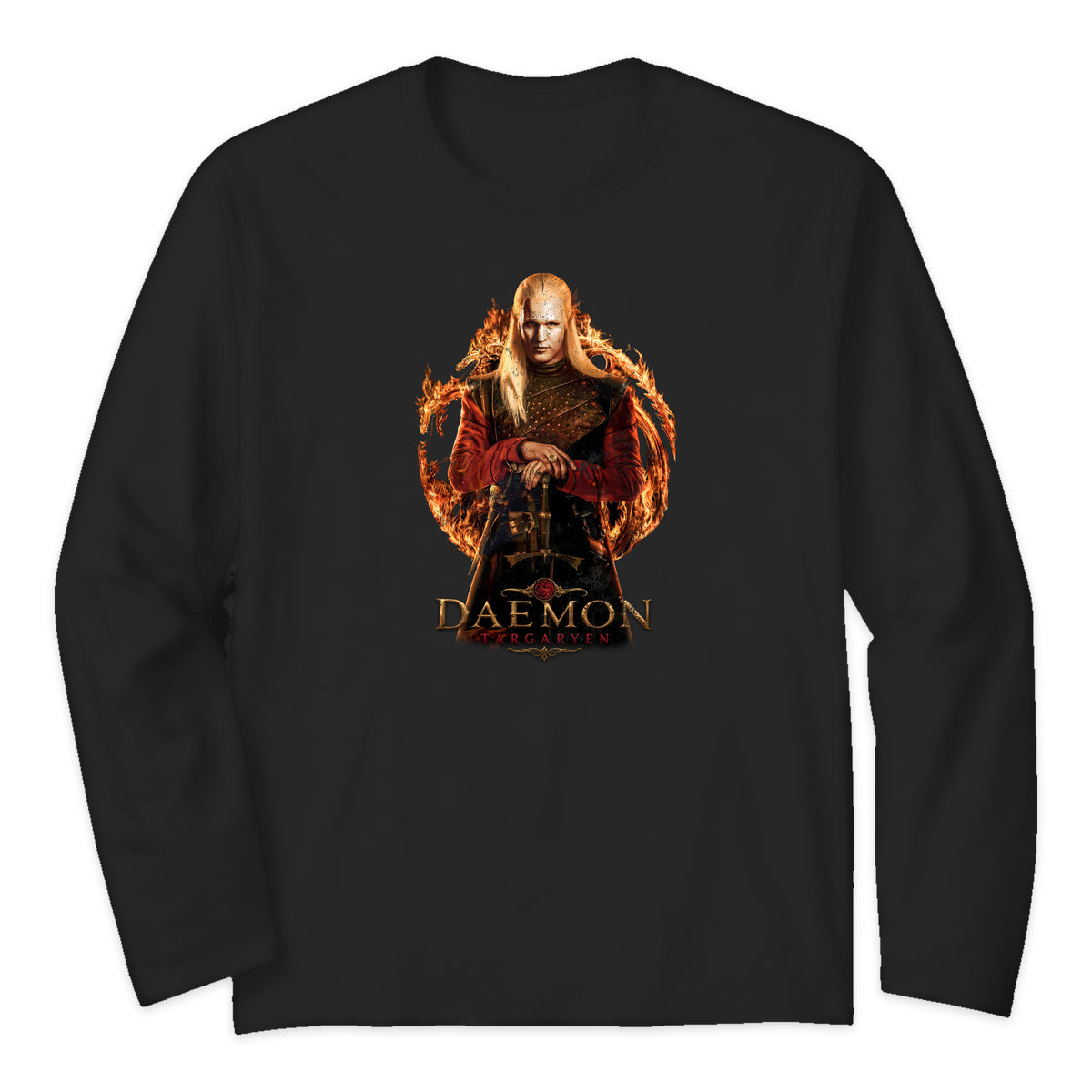 House of the Dragon Daemon Long Sleeve T-Shirt in Black