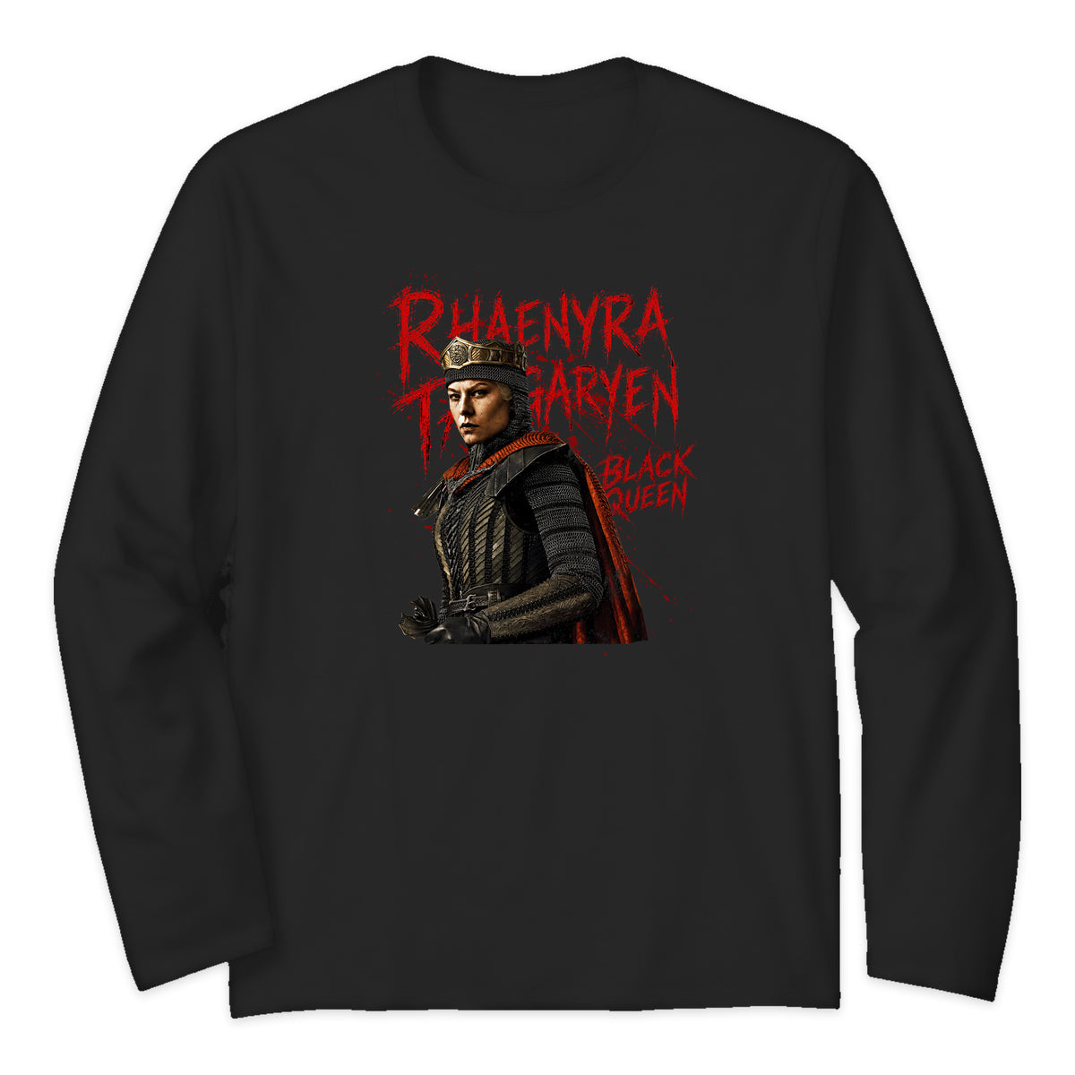 House of the Dragon Rhaenyra Long Sleeve T-Shirt in Black