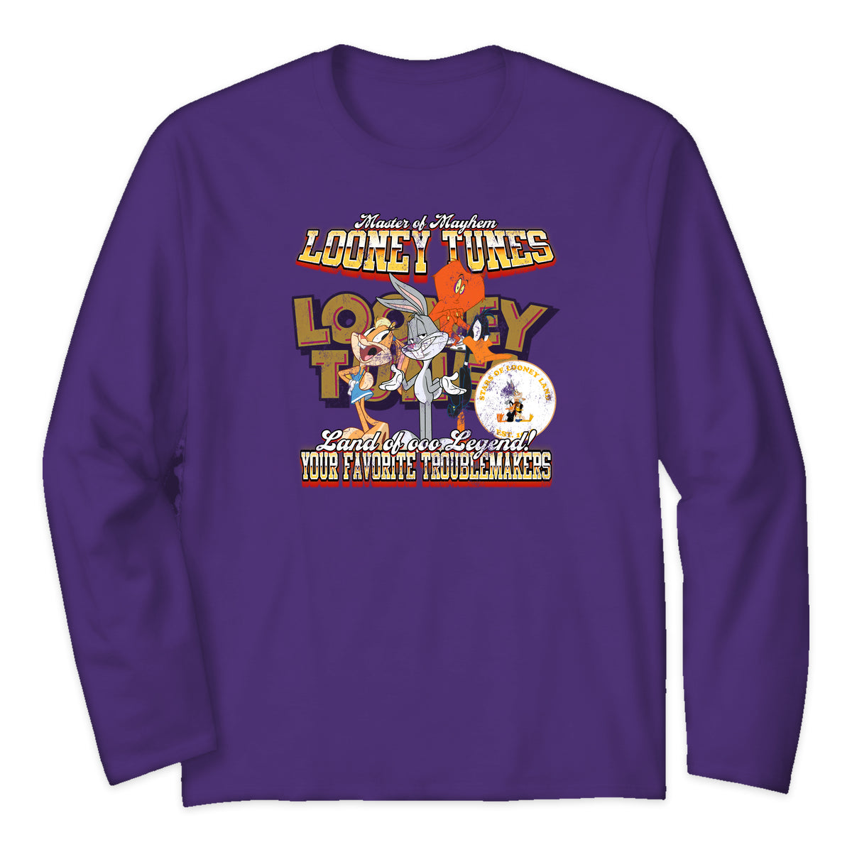 Looney Tunes Troublemakers Long Sleeve T-Shirt in Purple