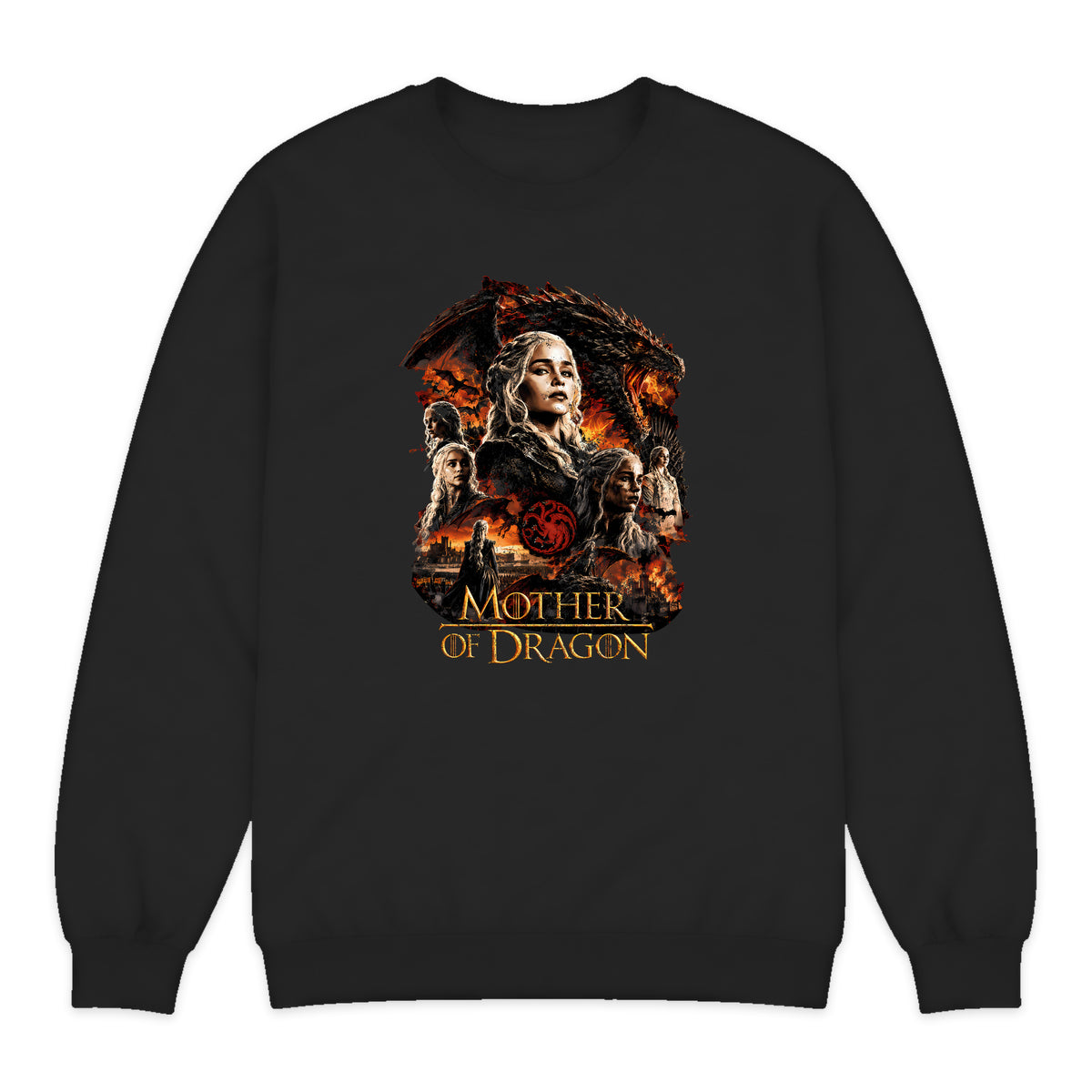 Game of Thrones Mother of Dragons Crewneck Sweatshirt in Black
