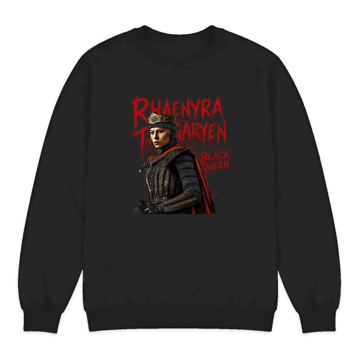 House of the Dragon Rhaenyra Crewneck Sweatshirt in Black