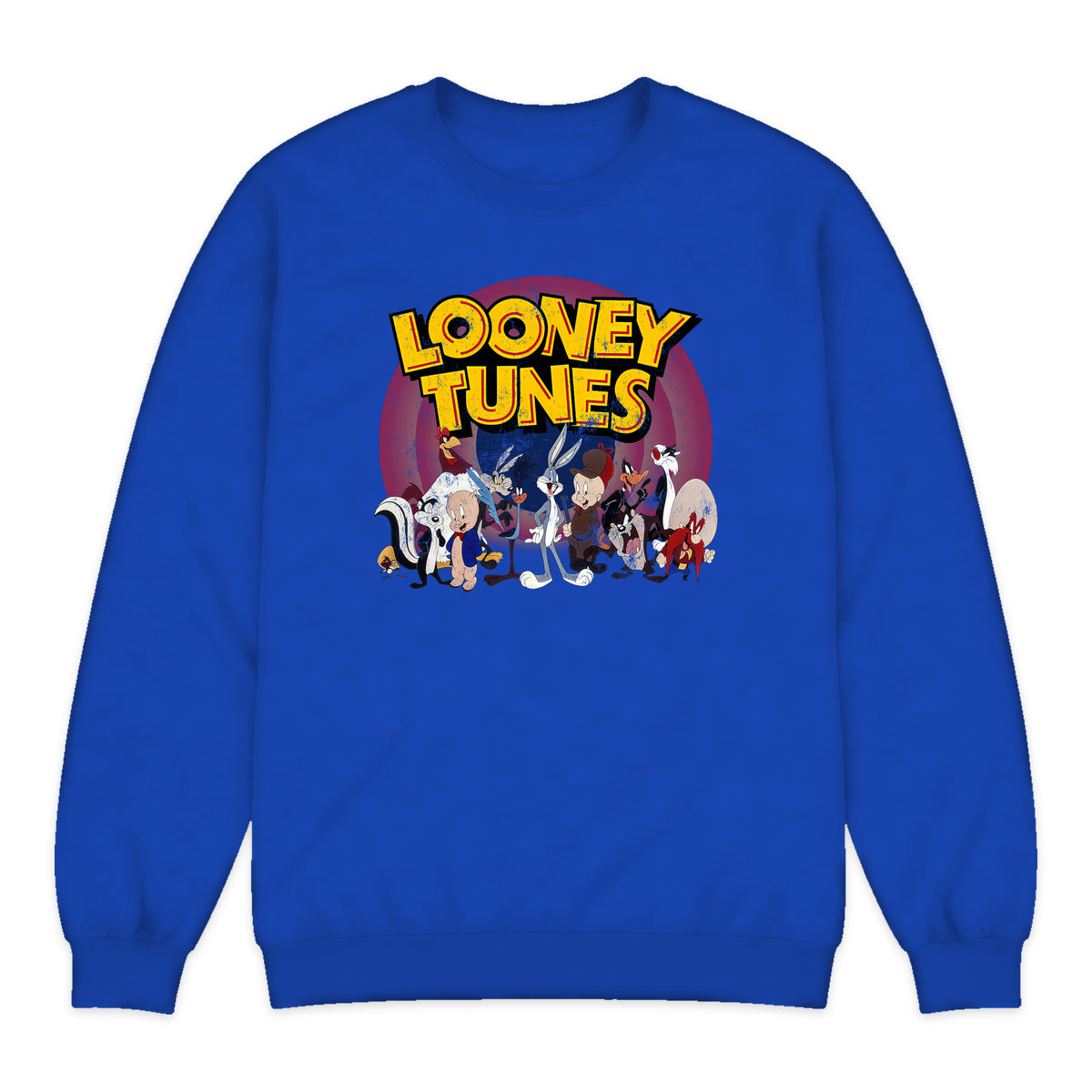 Looney Tunes Cast Logo Crewneck Sweatshirt in Royal Blue