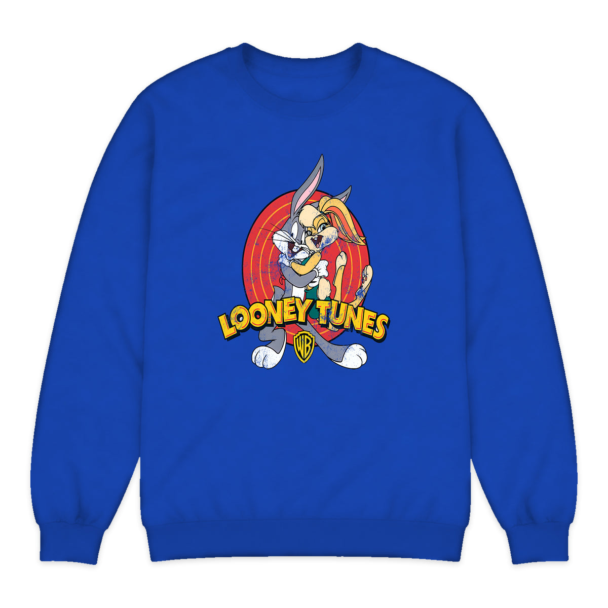 Looney Tunes Bugs and Lola Crewneck Sweatshirt in Royal Blue