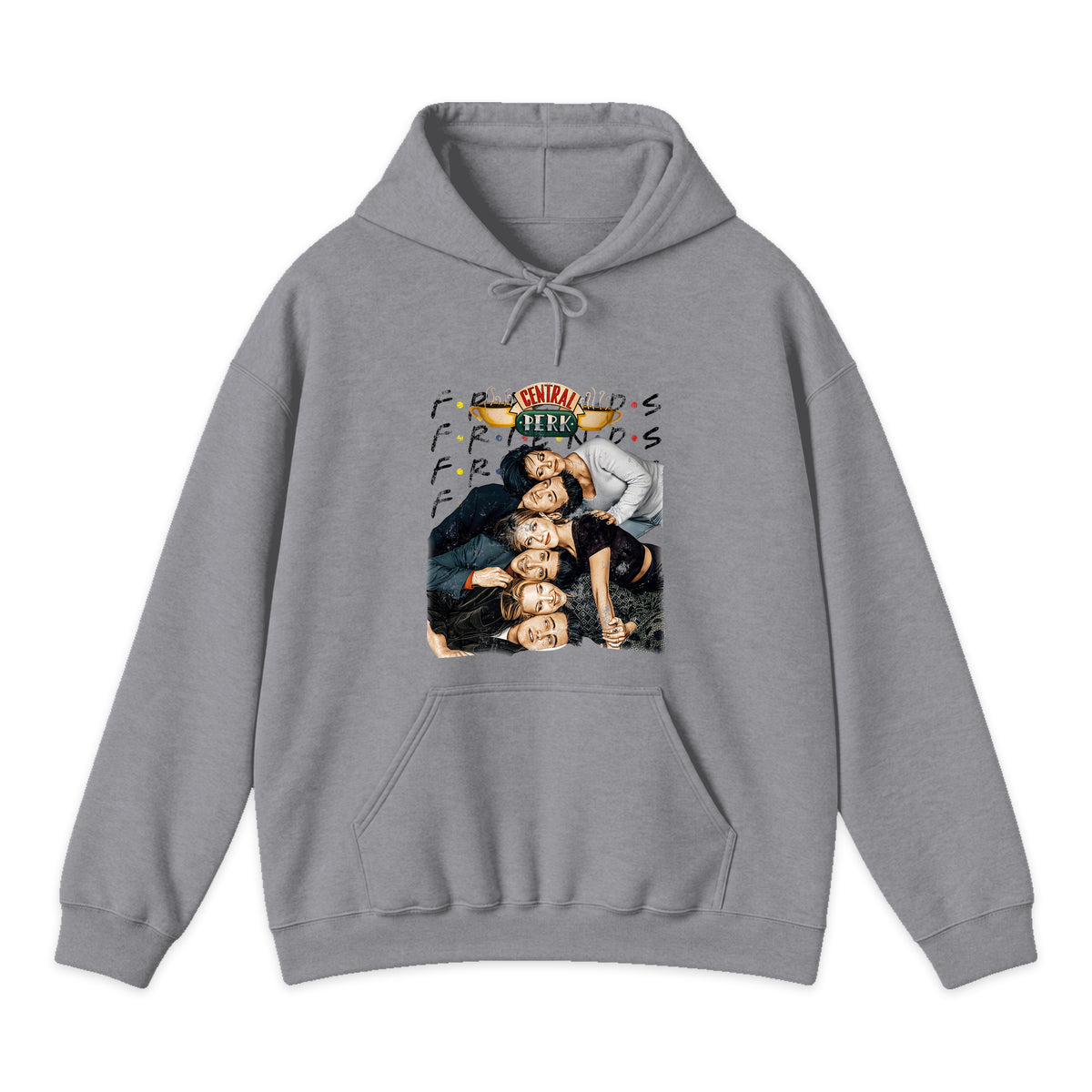 Friends Central Perk Cast Hoodie in Heather Gray