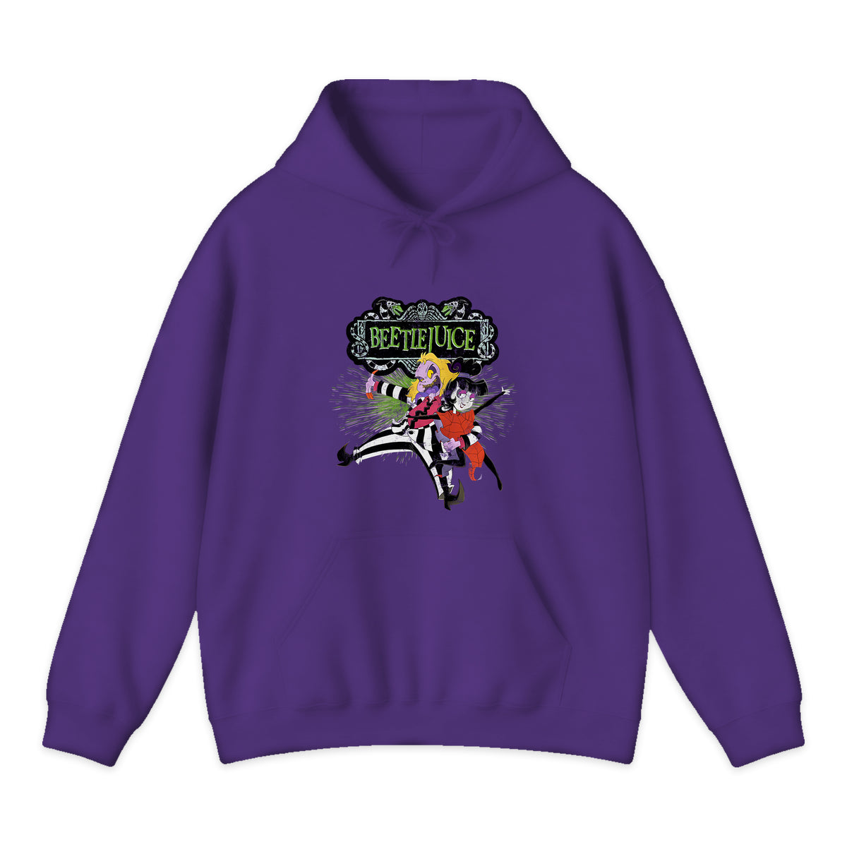 Beetlejuice Animated Duo Hoodie in Purple
