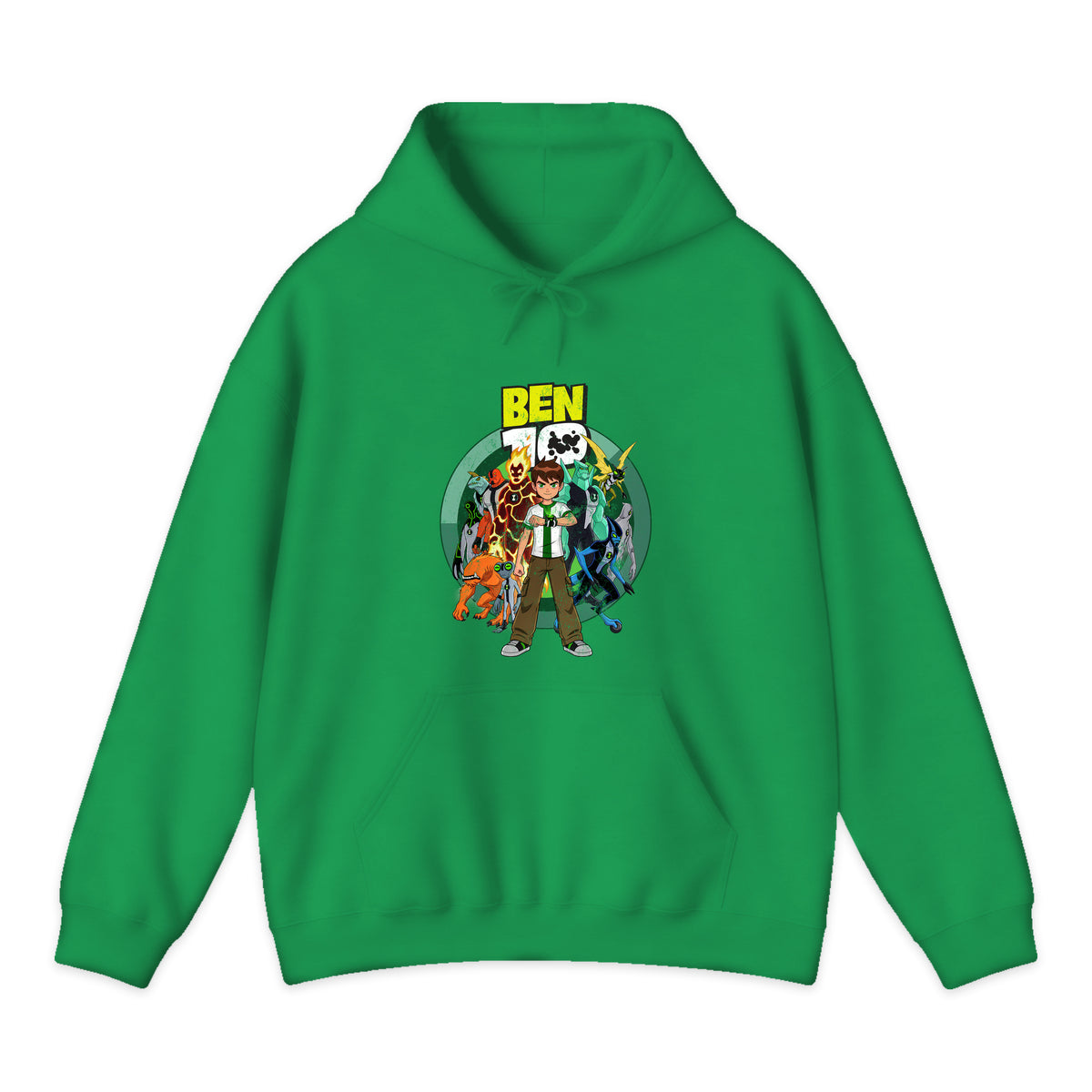Ben 10 Alien Team Hoodie in Bright Green
