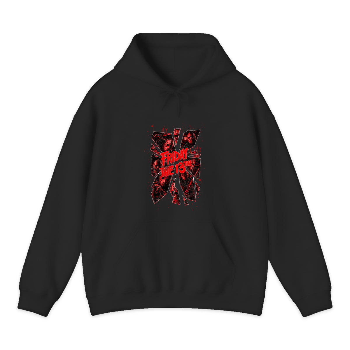 Friday the 13th Shattered Masks Hoodie in Black