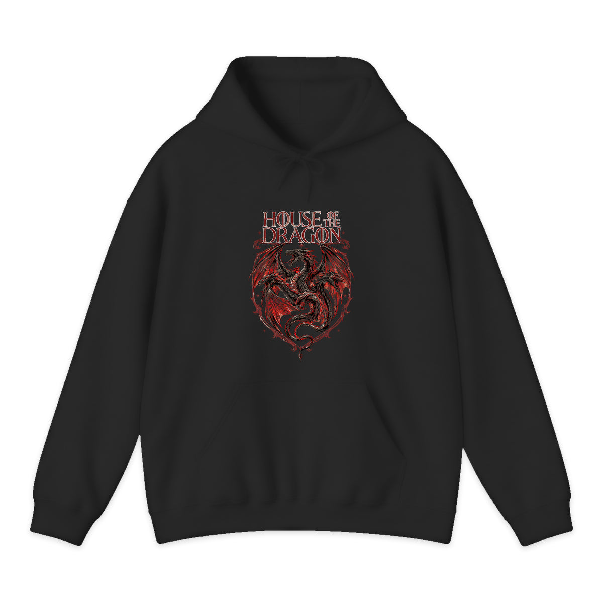House of the Dragon Dragon Crest Hoodie in Black