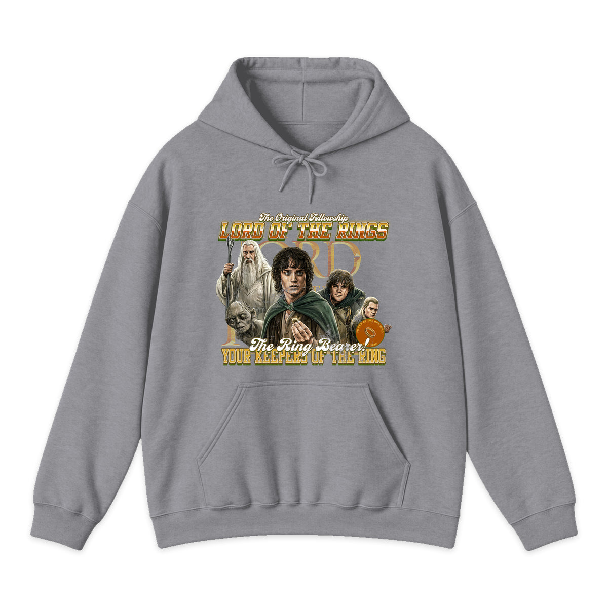 Lord of the Rings Fellowship Varsity Hoodie in Heather Gray