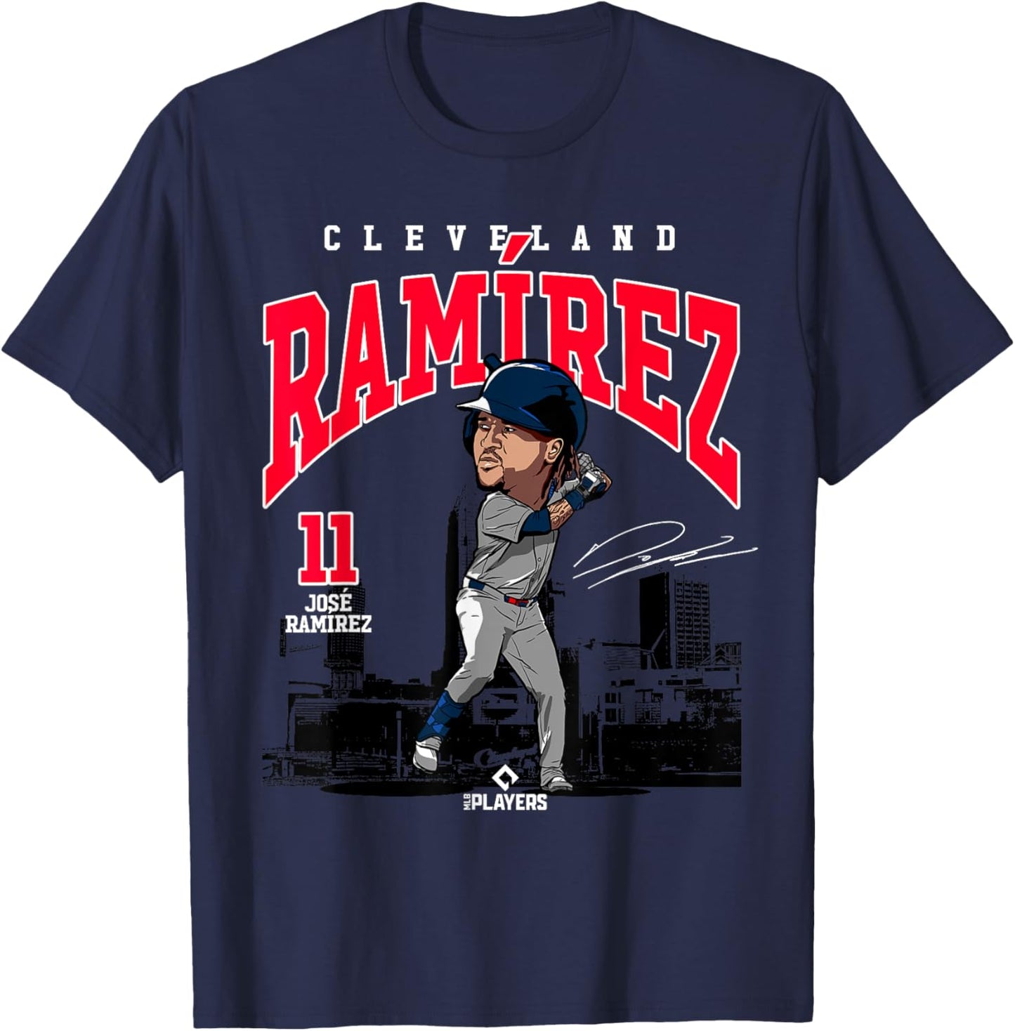 José RamÃrez | Cleveland Baseball MLB Players | MLBJRAM4030 T-Shirt