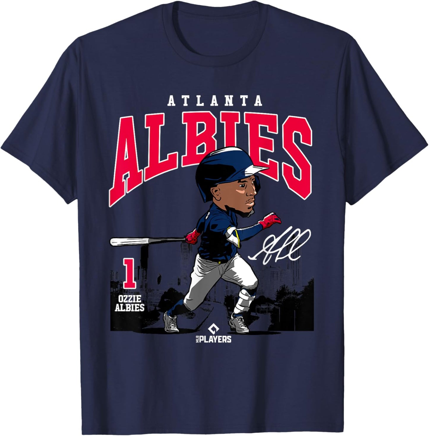 Ozzie Albies | Atlanta Baseball MLB Players | MLBALB4012-S T-Shirt
