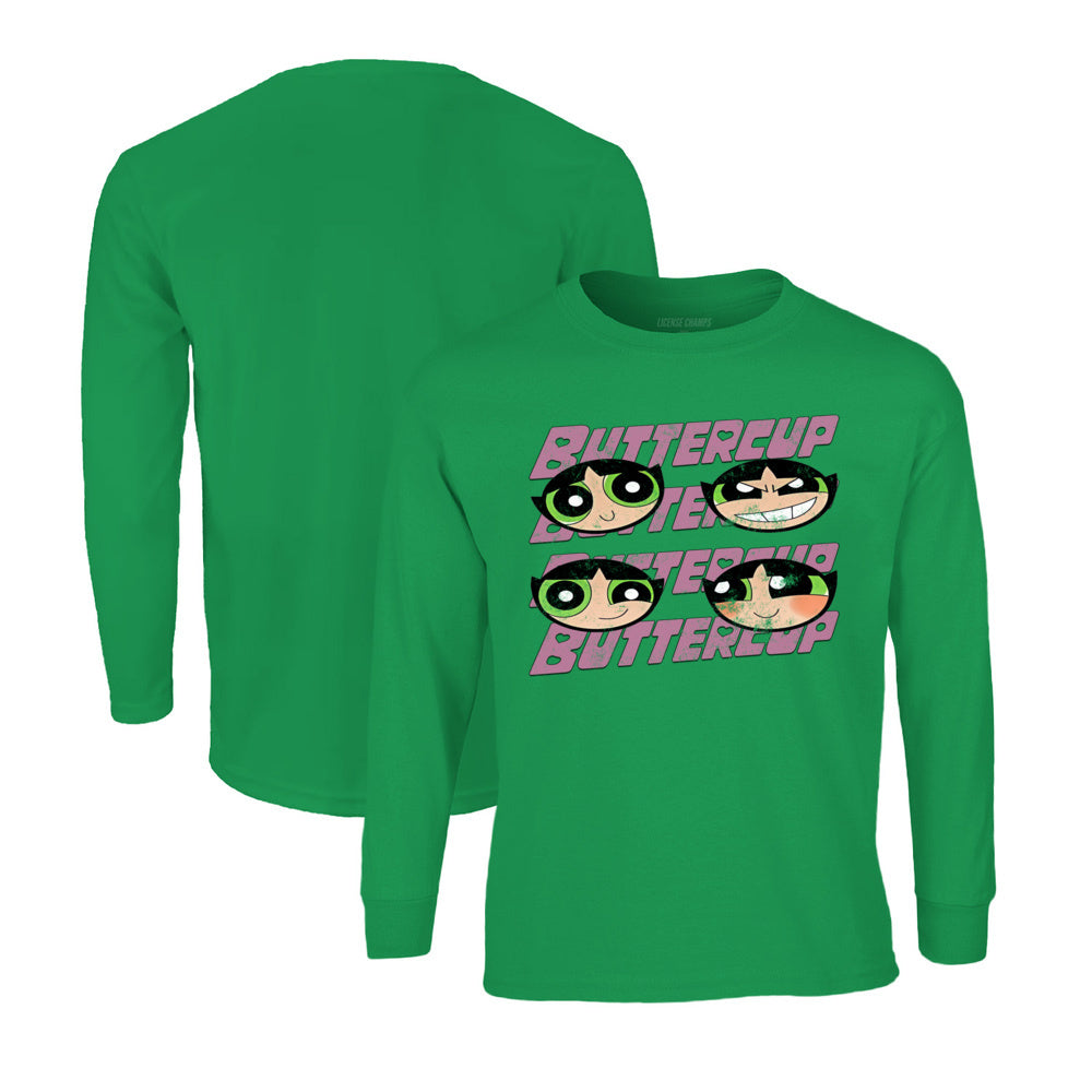 Powerpuff Girls Long Sleeve T-Shirt in Kelly Green