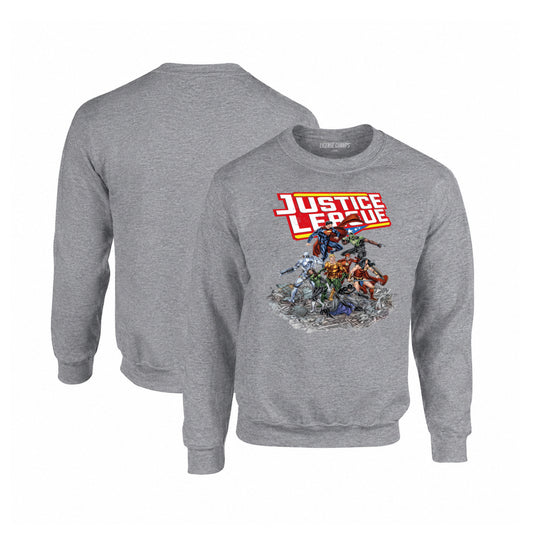 Justice League Crewneck Sweatshirt in Graphite Heather