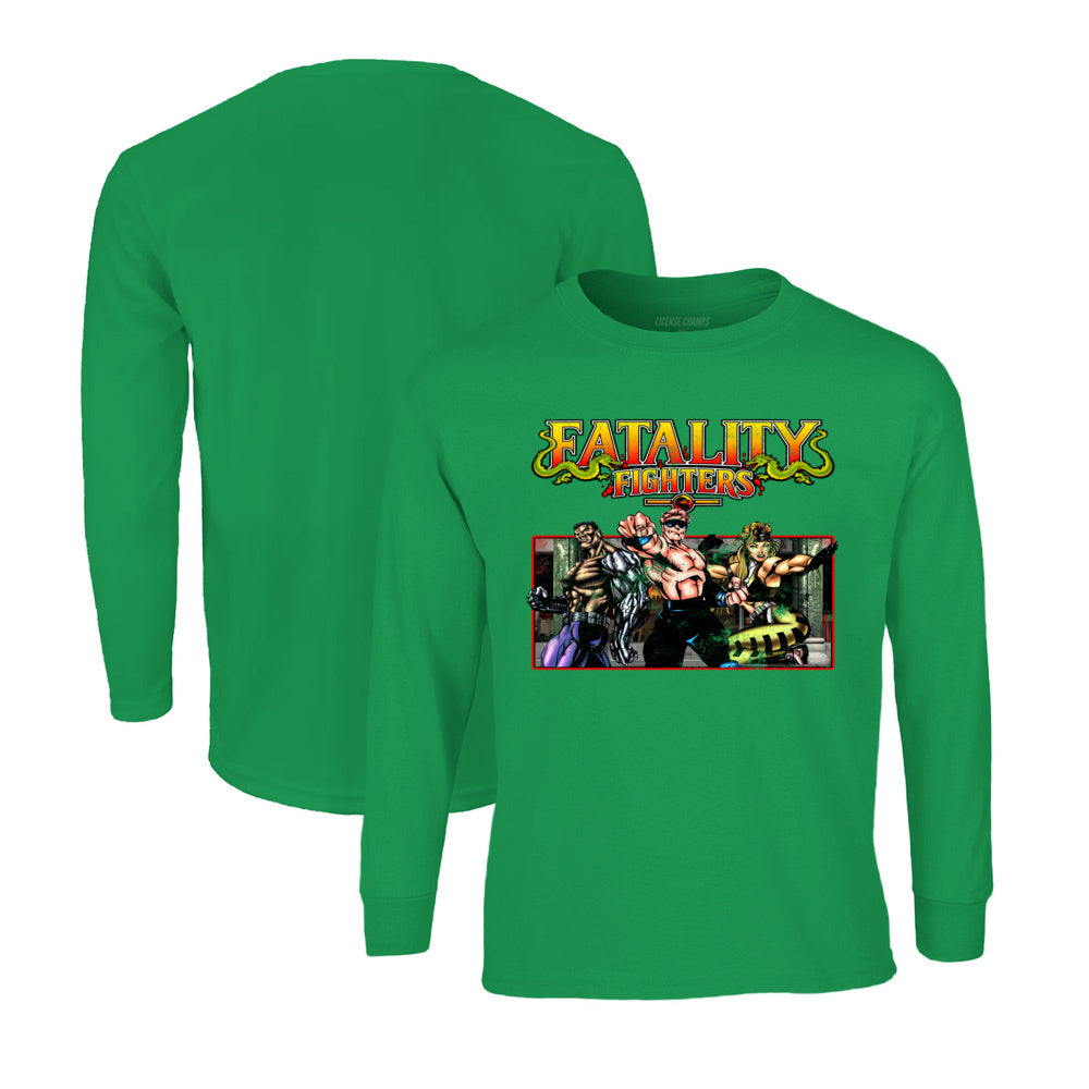 Mortal Kombat Long Sleeve T-Shirt in Kelly Green