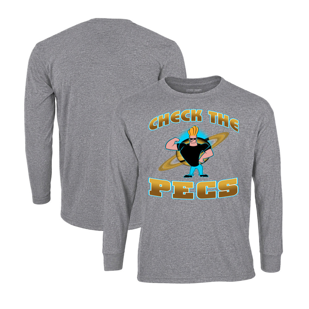 Johnny Bravo Long Sleeve T-Shirt in Graphite Heather