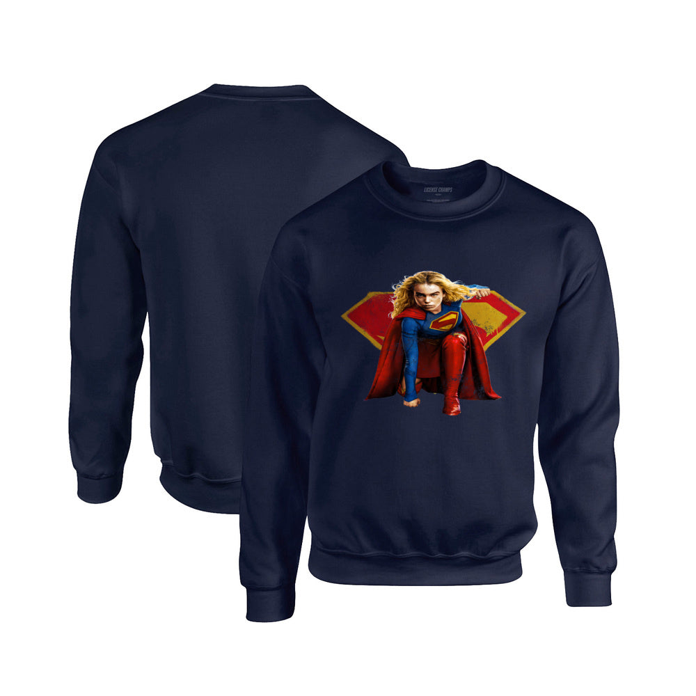 Supergirl Crewneck Sweatshirt in Navy