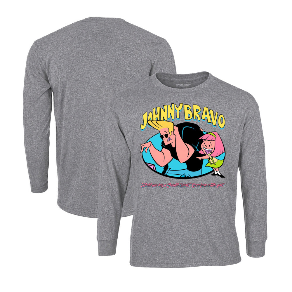 Johnny Bravo Long Sleeve T-Shirt in Graphite Heather