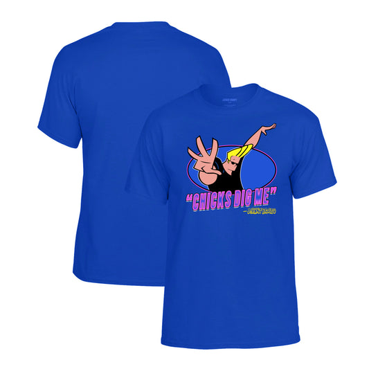 Johnny Bravo T-Shirt in Royal Blue