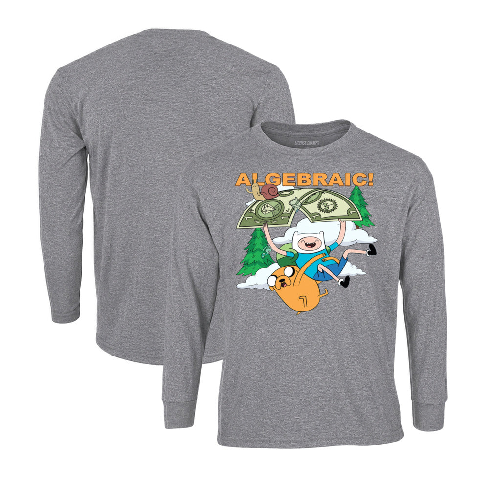 Adventure Time Long Sleeve T-Shirt in Graphite Heather