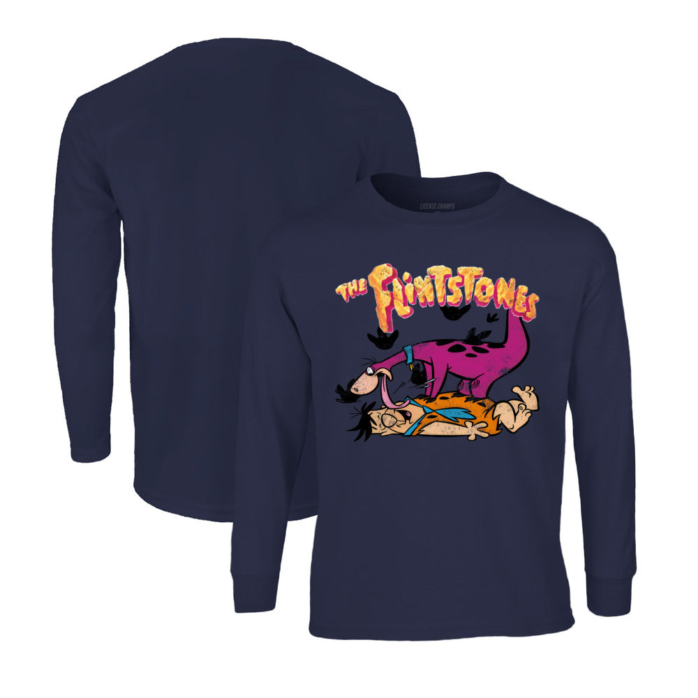 The Flintstones Long Sleeve T-Shirt in Navy