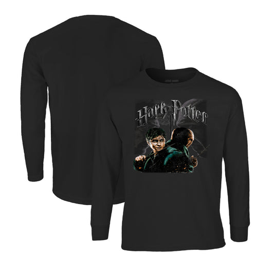 Harry Potter Deathly Hallows Long Sleeve T-Shirt in Black
