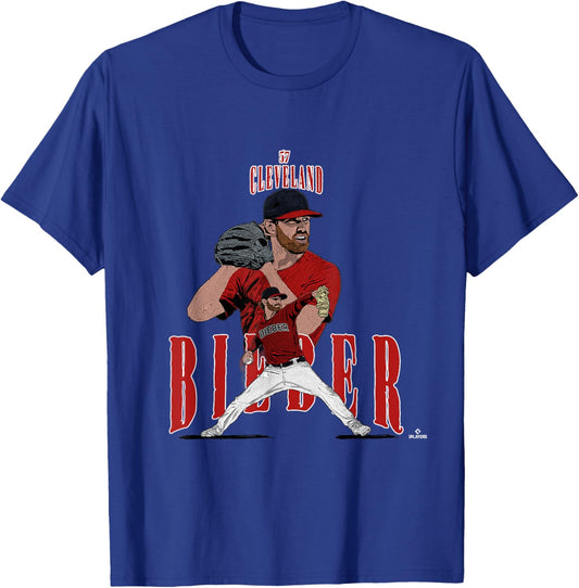 Shane Bieber | Cleveland Baseball Players | MLBSBR3002 T-Shirt