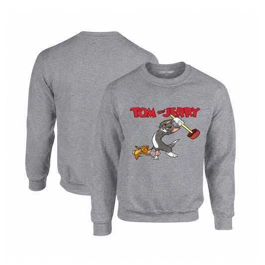 Tom and Jerry Crewneck Sweatshirt in Graphite Heather