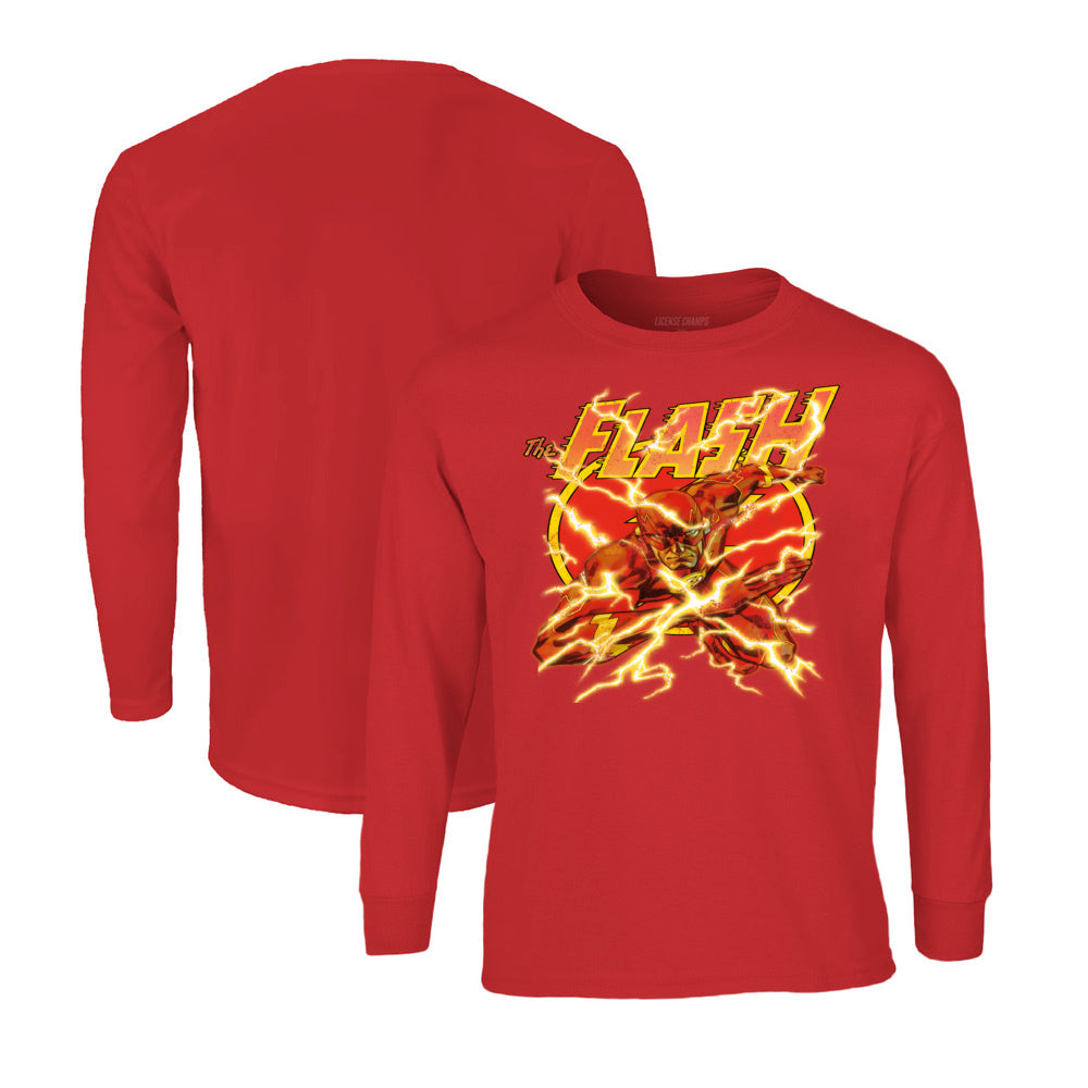 The Flash Long Sleeve T-Shirt in Red