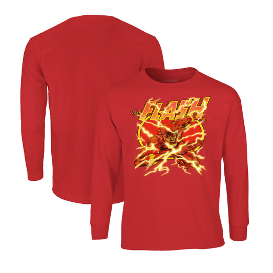 The Flash Long Sleeve T-Shirt in Red