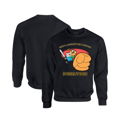 Adventure Time Crewneck Sweatshirt in Black