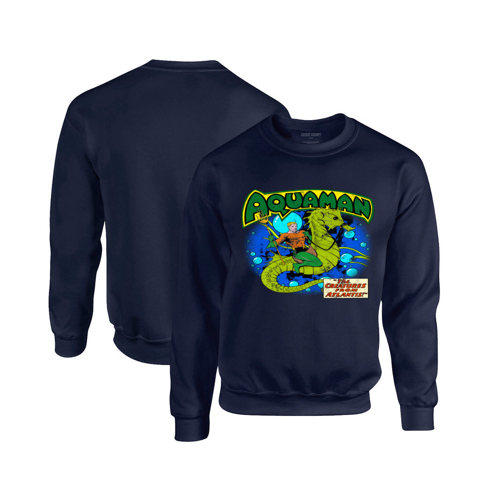 Aquaman Crewneck Sweatshirt in Navy