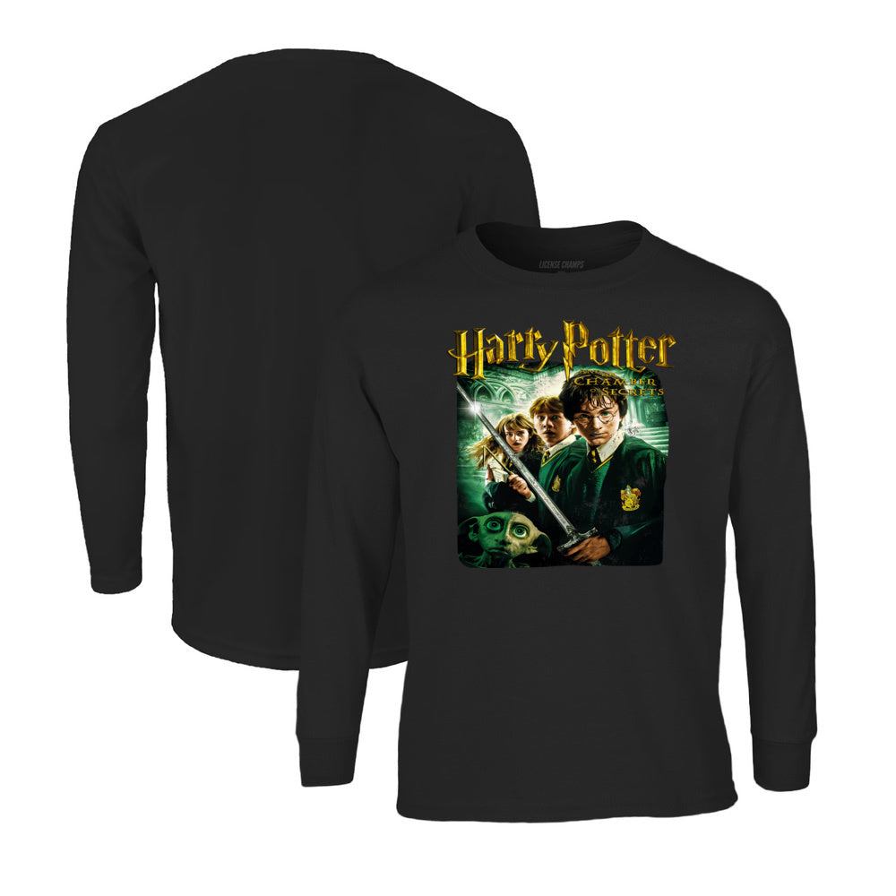 Harry Potter Trio Long Sleeve T-Shirt in Black