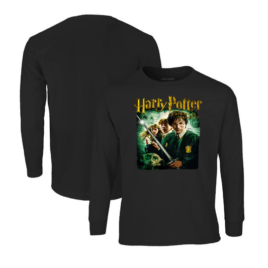 Harry Potter Trio Long Sleeve T-Shirt in Black