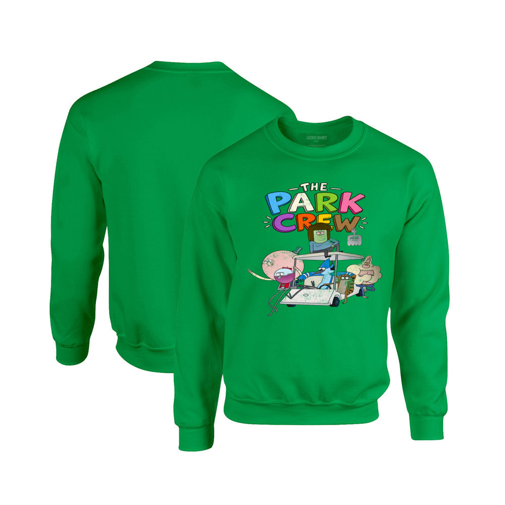 Regular Show Crewneck Sweatshirt in Kelly Green