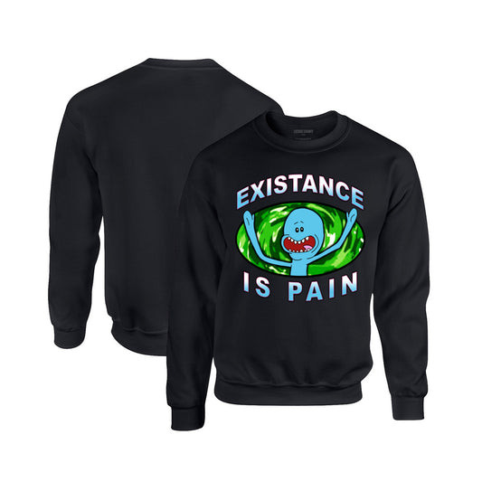 Rick and Morty Crewneck Sweatshirt in Black