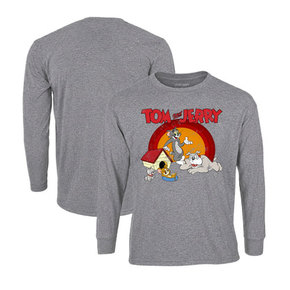 Tom and Jerry Long Sleeve T-Shirt in Graphite Heather