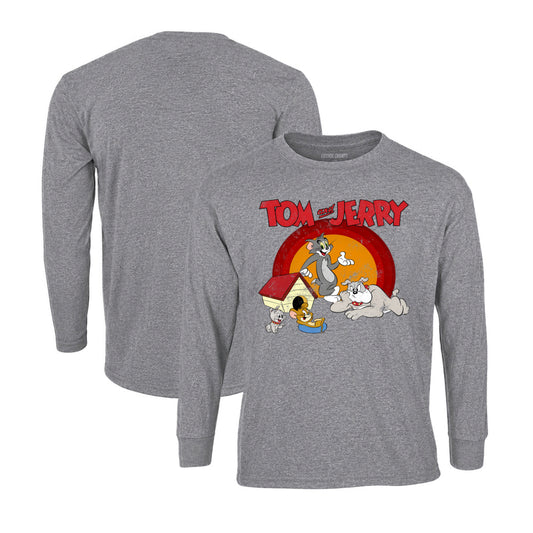 Tom and Jerry Long Sleeve T-Shirt in Graphite Heather