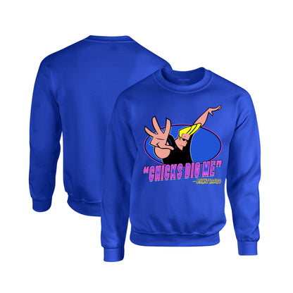 Johnny Bravo Crewneck Sweatshirt in Royal