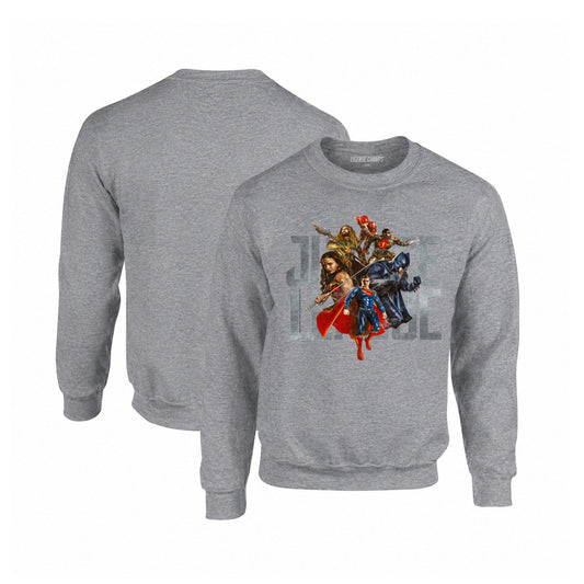 Justice League Crewneck Sweatshirt in Graphite Heather