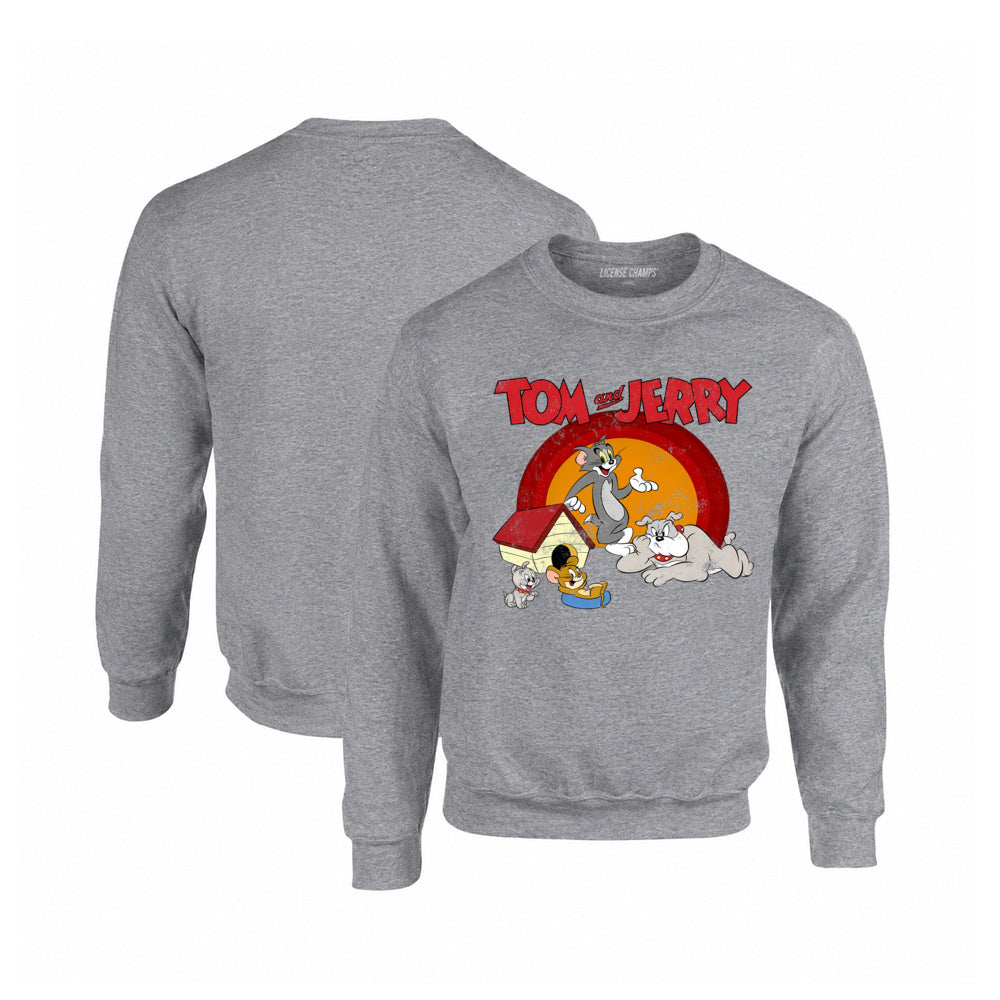 Tom and Jerry Crewneck Sweatshirt in Graphite Heather