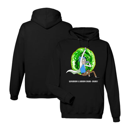 Rick and Morty Hoodie in Black