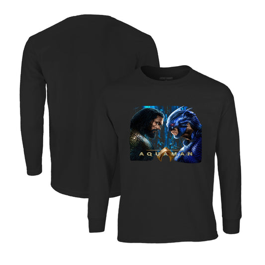 Aquaman Long Sleeve T-Shirt in Black