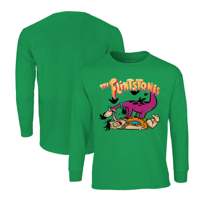 The Flintstones Dino and Fred Long Sleeve T-Shirt