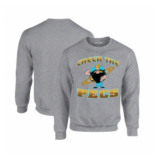 Johnny Bravo Crewneck Sweatshirt in Graphite Heather